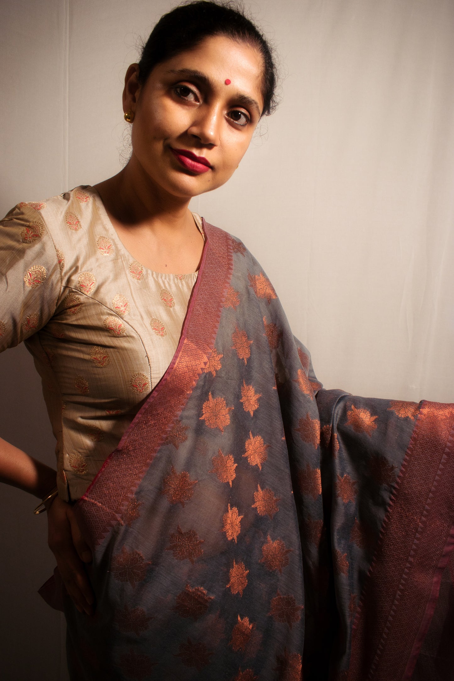 THE COPPER ROSE SAREE